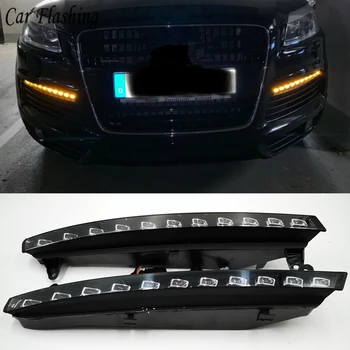 

Car Flashing 2 pcs styling For Audi Q7 2006 - 2009 LED DRL Daytime Running Lights Daylight Waterproof Signal car Styling light