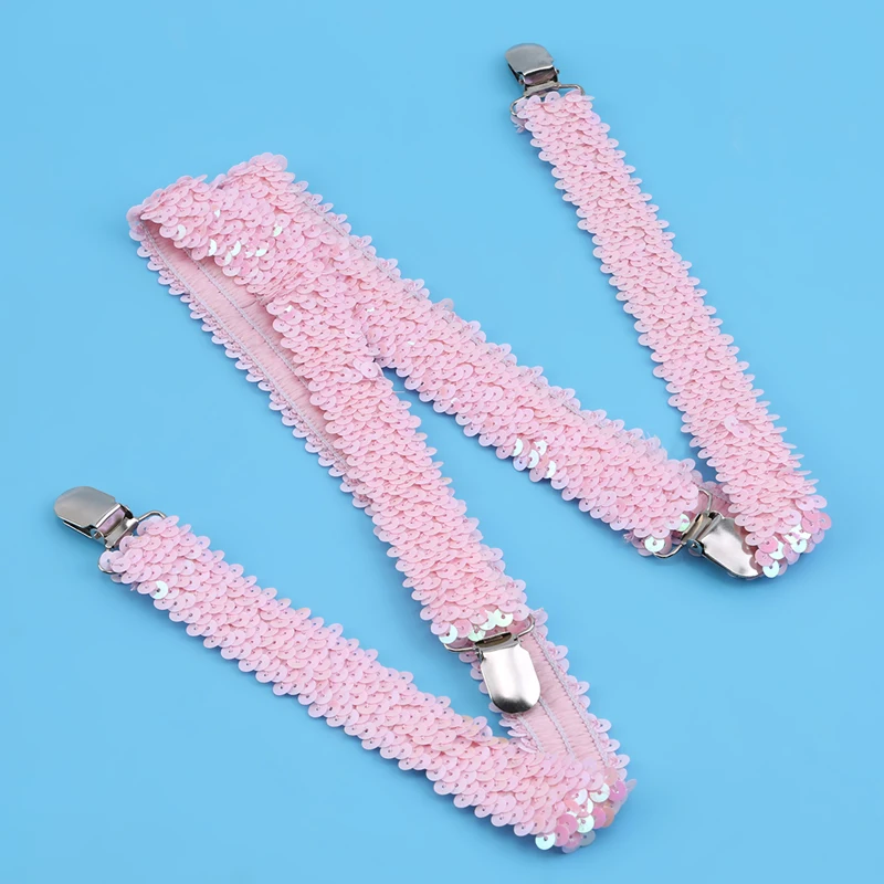 pink Модные эластичные подтяжки регулируемые для женщин и мужчин зажим Кронштейн эластичный слинг y-ремень слинг ремень высокое качество одежда аксессуары - Цвет: pink