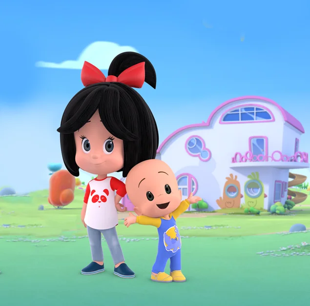 5 X7Ft Fairy Cleo E Cuquin Green Garden Pink House Custom Photo Background Sfondo Vinile 220Cm X 150Cm