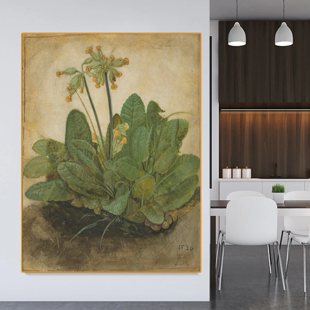 Citon Canvas Albrecht Durer《Tuft of Cowslips》Art Oil painting Artwork Picture Modern Wall decor Home Living room Decoration