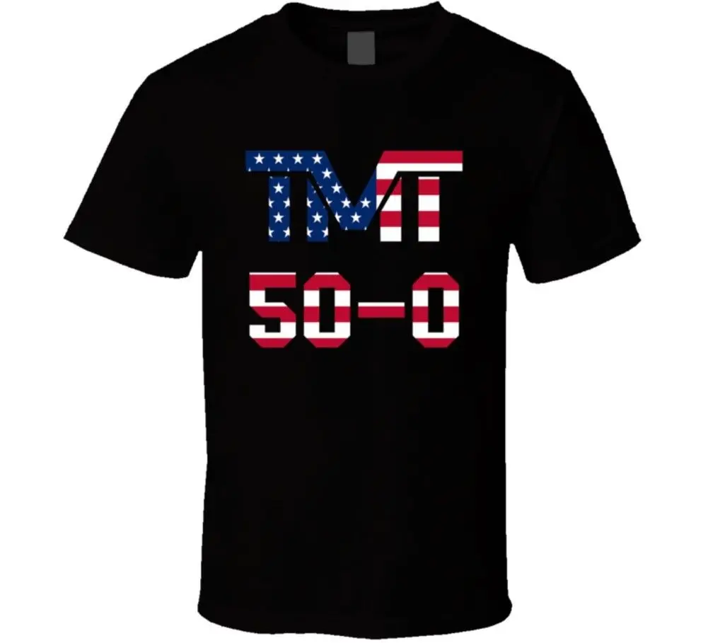 Mangas футболка Moda Tmt Mayweather T Camisa Dos Eua 50-0 хлопок короткий рукав Повседневная | Мужская