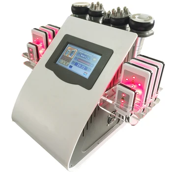 

FAIR 2020 New Arrival 6 In 1 40K Ultrasonic Cavitation Vacuum warhammer Radio Frequency Laser 8 Pads lipo Laser Slimming Machine