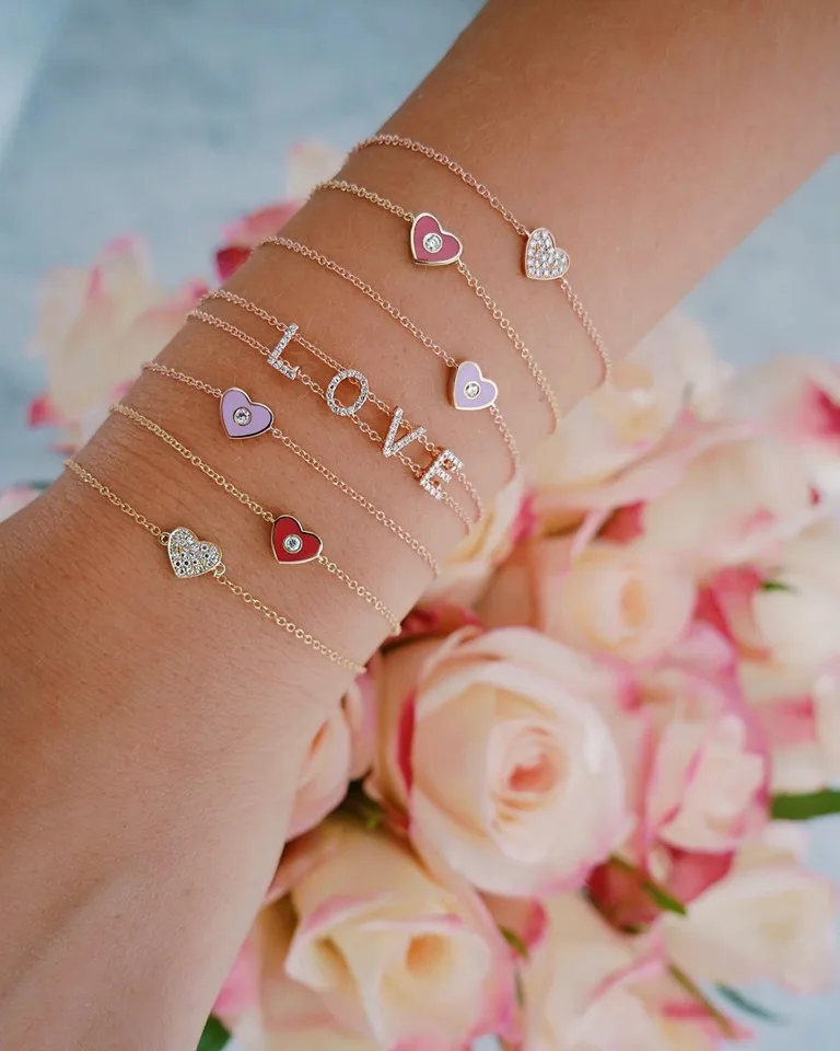 Подарок на День святого Валентина для влюбленных, любовное письмо, 925 серебряный браслет с кубическим цирконием, Двойная Цепочка, ювелирное изделие для подружки, нежная Азбука