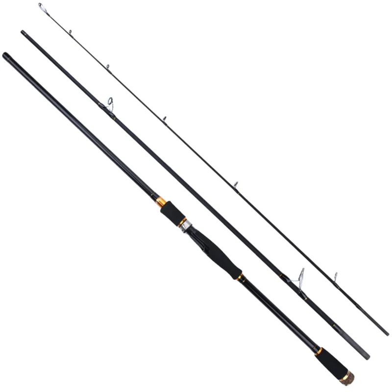 M MH Power Carbon Fishing Rod Baitcasting Sea Bass Inshore Lure rod 3 Sections Spinning | Спорт и развлечения