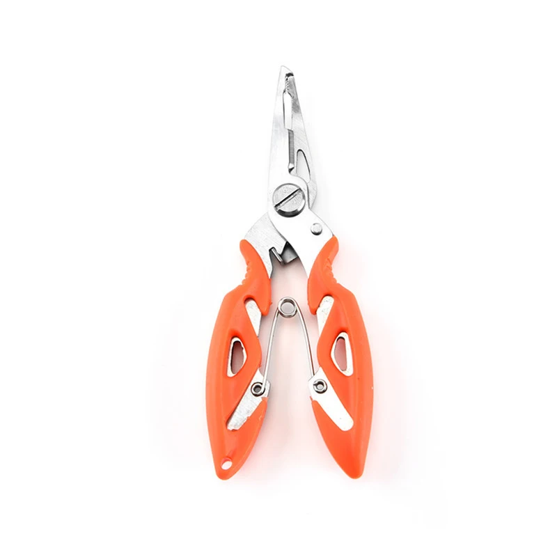 5 цветов рыболовные плоскогубцы оплетка линия приманка резак крючок для удаления снастей инструмент резка рыбы использование щипцы ножницы рыболовные плоскогубцы - Цвет: Orange