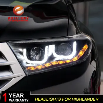 

Car Styling Head Lamp case for Toyota Highlander Headlights 2012 2013 2014 LED Highlander DRL Daytime Running Light Bi-Xenon HID