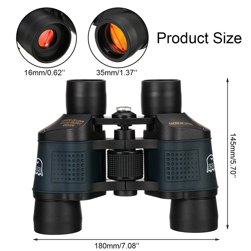 Camping Binoculars 60X60 Long Range 15000m HD High Power Telescope  Tourism Binoculars Long Range Powerful Binoculars Hunting 4