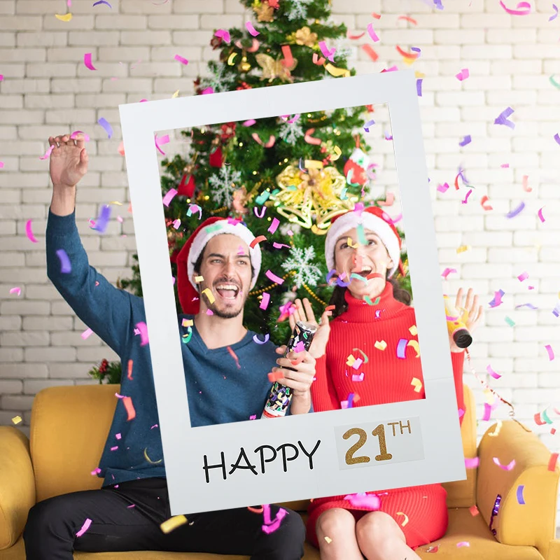 18-й/21-й/30-летний черный золотой день рождения фото стенд рамка невесты жениха свадебные фото реквизит события вечерние s Декор поставки