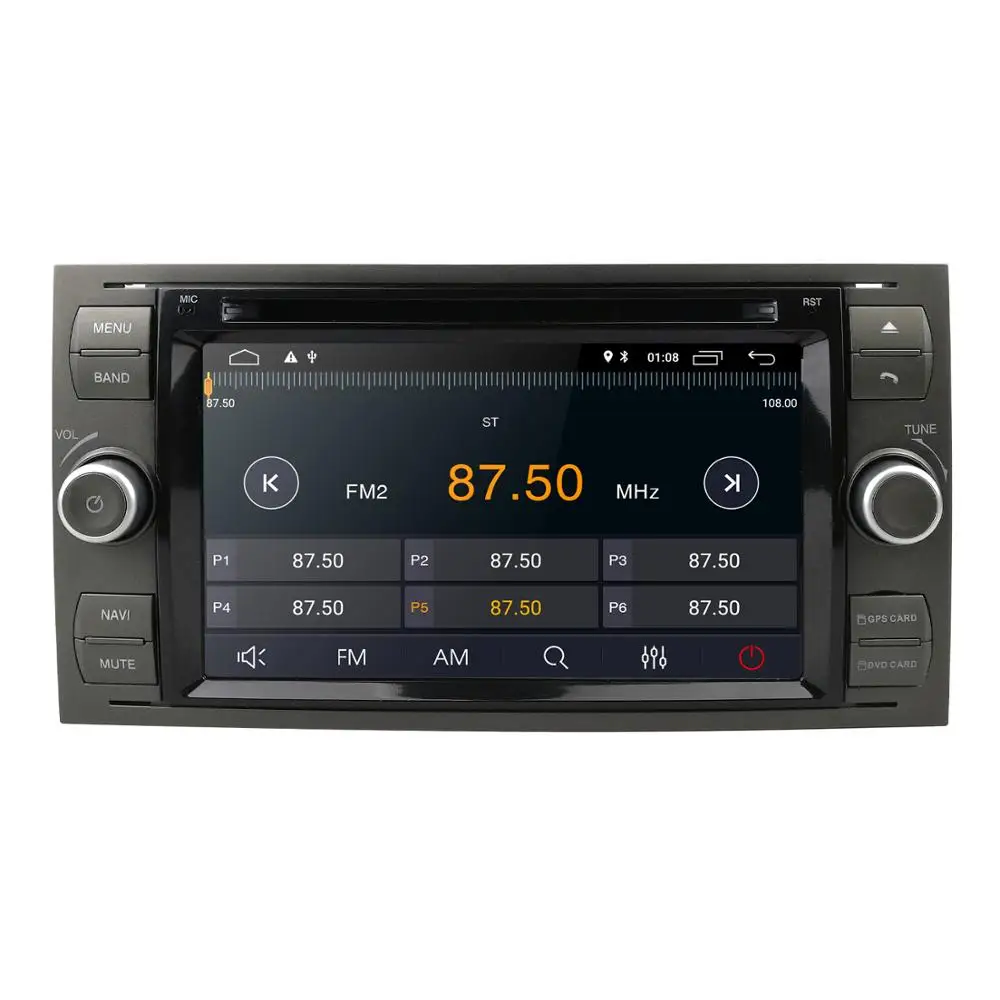 Discount IPS 2 din Android 9.0 4G 64G Car GPS For Ford Mondeo S-max Focus C-MAX Galaxy Fiesta transit Fusion Connect kuga DVD PLAYER 1