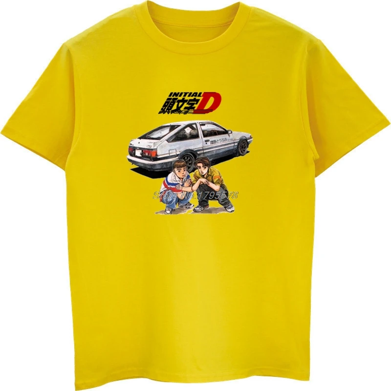 Молодежи комиксов Initial D футболка короткий рукав пользовательские Для мужчин