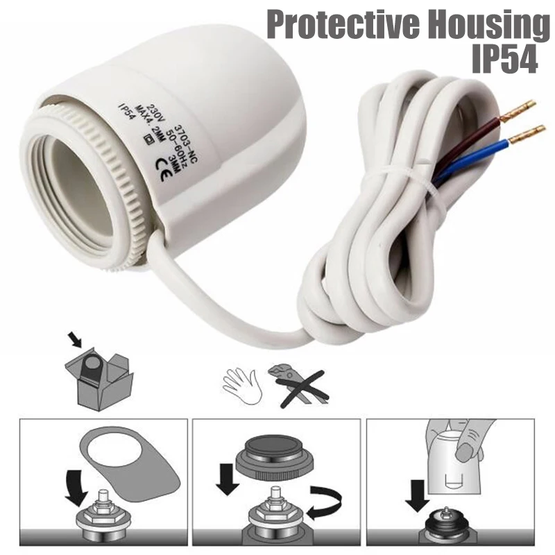 

Normally Open/Close Electric Thermal Actuator Underfloor Heating Thermostat 230V 24V For Floor Heating Thermostats