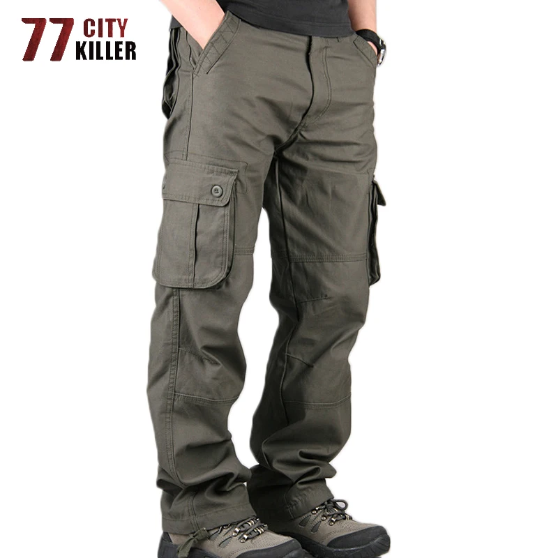 77City Killer Cargo Брюки мужские военные многокарманные тактические брюки мужская верхняя одежда армейская Рабочая прямые брюки длинные брюки 29-44