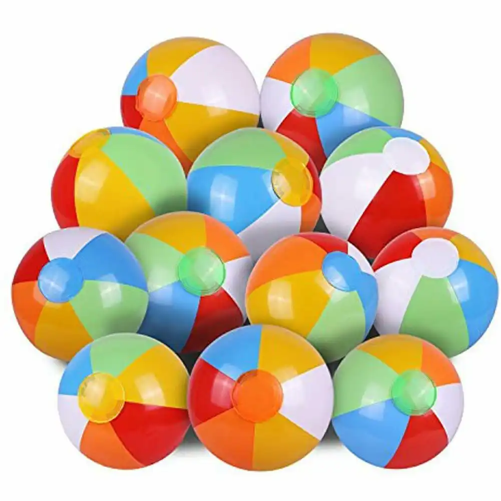 ball durable kids inflatable toys summer rainbow color games