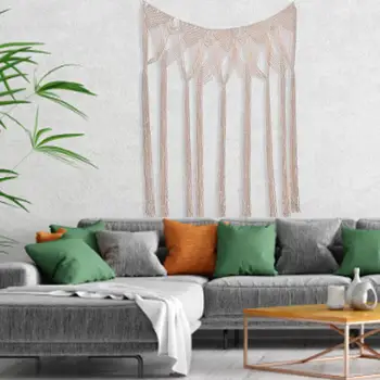 

Wall Hanging Curtain Boho Door Hanging Curtain Woven Wall Decor Home Ornament DIY Apartment Bedroom Living Room Wedding Party