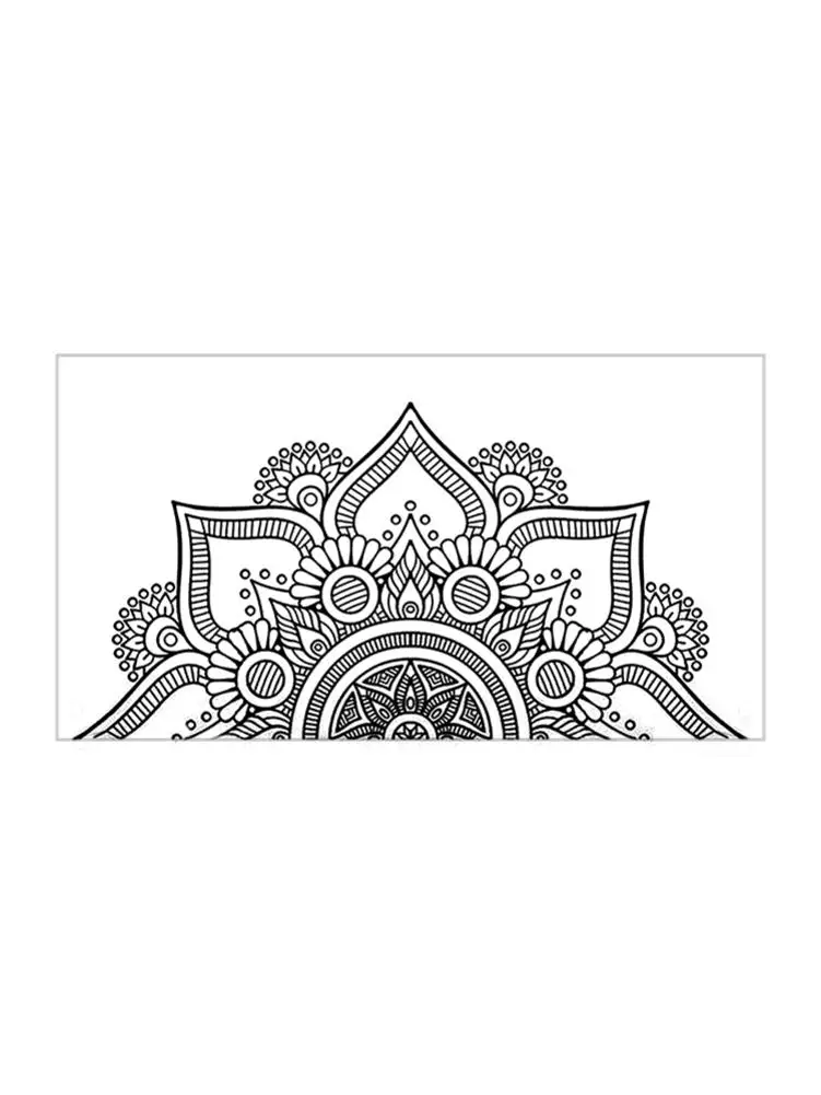 

Mandala Half Wall Sticker Home Detachable Vinyl Sticker Meditation Yoga Wall Art Living Room Bedroom Mural