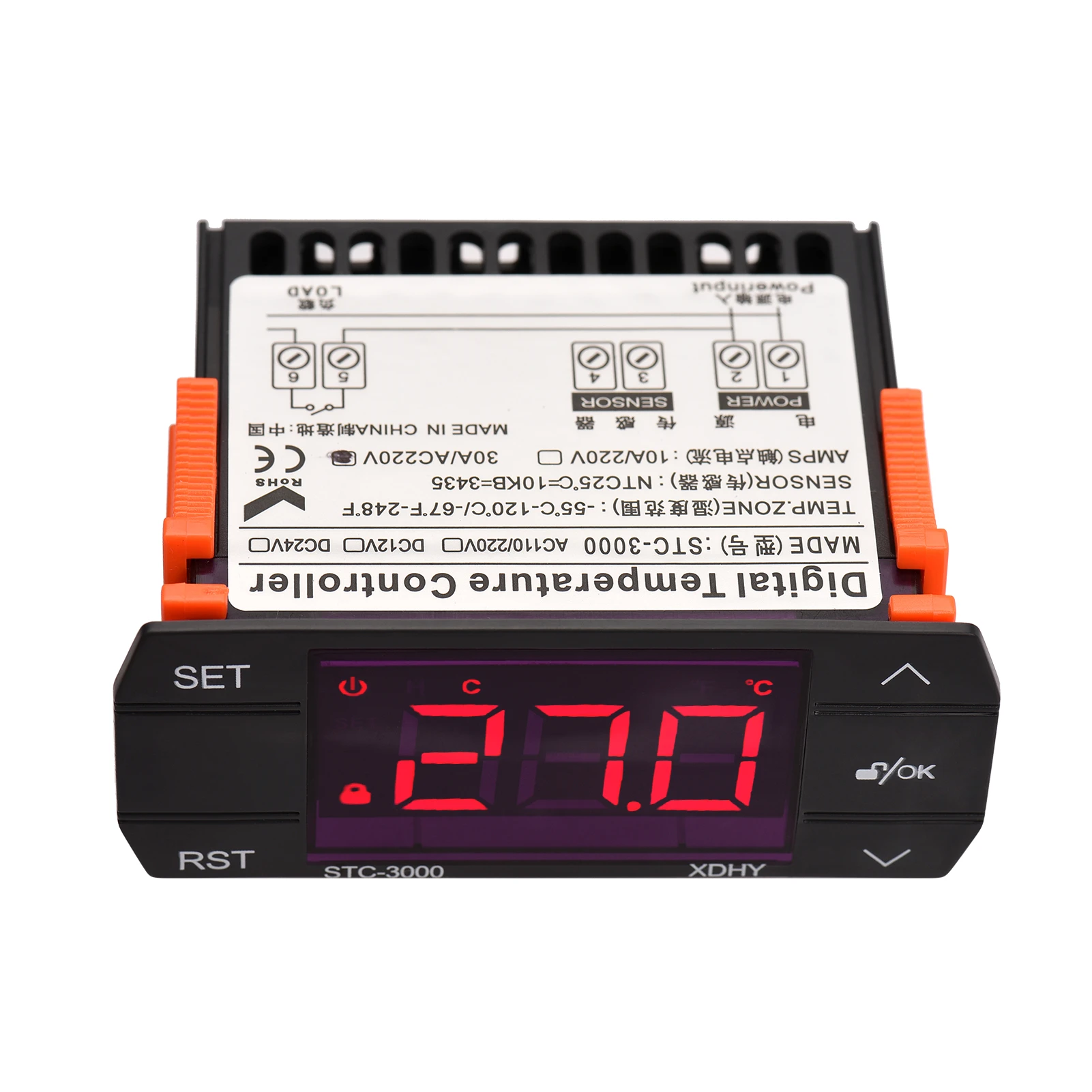 Shanbor Temperature Thermostat,STC-3000 110V-220V Touch Digital Temperature Controller Thermostat with Sensor 110-220V30A Shanbor Temperature Thermostat,STC-3000 110V-220V Touch Digital Temperature Controller Thermostat with Sensor 110-220V30A