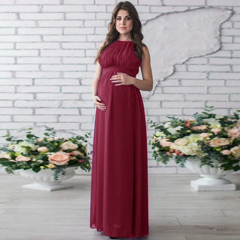 AF126-Wine red Новинка; платье для беременных и мам; реквизит для фотосессии; женская одежда для беременных; кружевное платье для беременных; одежда для фотосессии; Vestidos - Цвет: AF126-Wine red