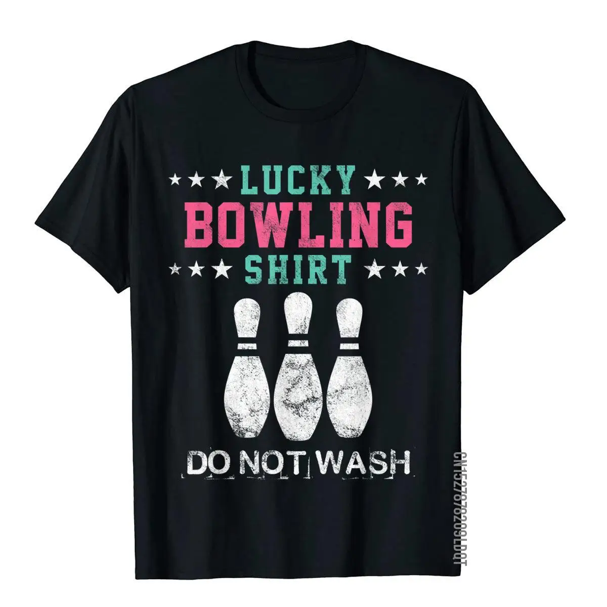 Lucky Bowling Gift T-Shirt For Women Wife Mom Or Girls__B10572black