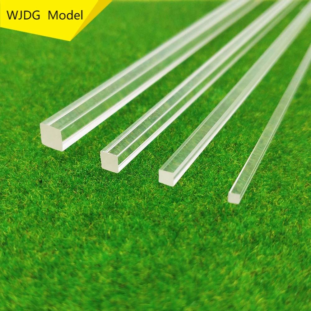 10 Pcs Square High Transparent Acrylic Plexiglass Rod Diy Manual