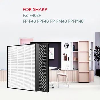 

Replacement Sharp FZ-F40SFE Air Purifier HEPA & DEODORIZING Filter FP-FM40L-B FPFM40LB, FPF40LW FP-F40L, FZ-40STS, FPJM40LB