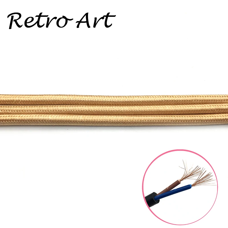 

vintage style textile fabric lamp cord retro light braided cable decorative electrical cable