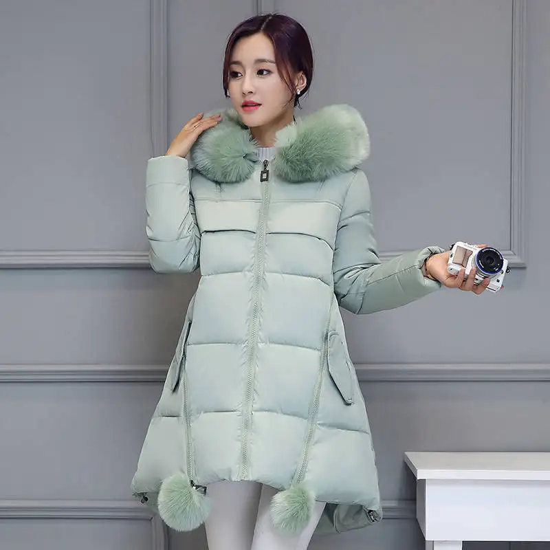 

Plus Size 5XL 6XL Women Winter Jacket Down Cotton Hooded Coat Fur Collar Parkas Thick Warm Winter Coats Long Women Jackets C5898