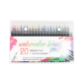 

20Pcs Watercolor Brush Pens set with Refillable water Coloring Pen for drawing painting Calligraphy School Supplies Stationery