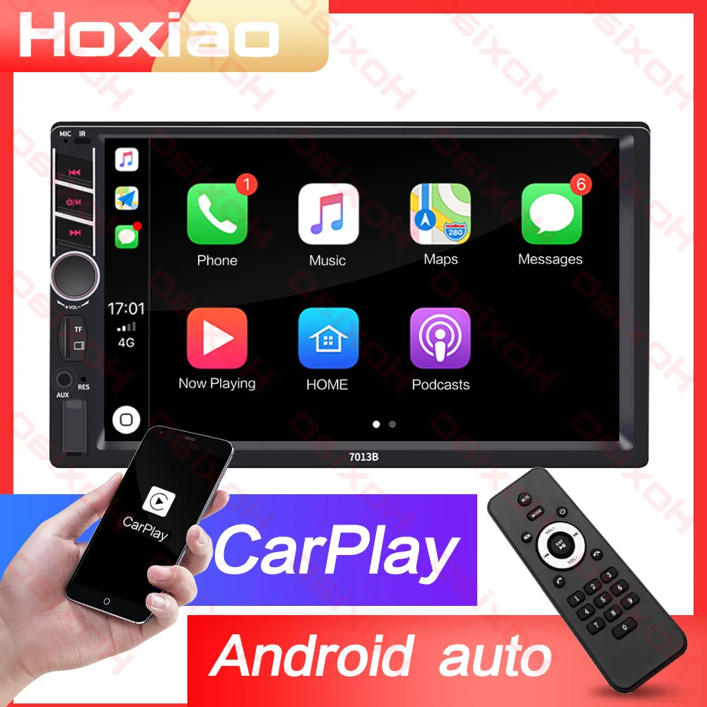 

Carplay Android AUTO 2 din car radio Touch Screen Player mirror link MP5 SD/FM/USB/AUX/Bluetooth 7" HD Car Audio 2DIN