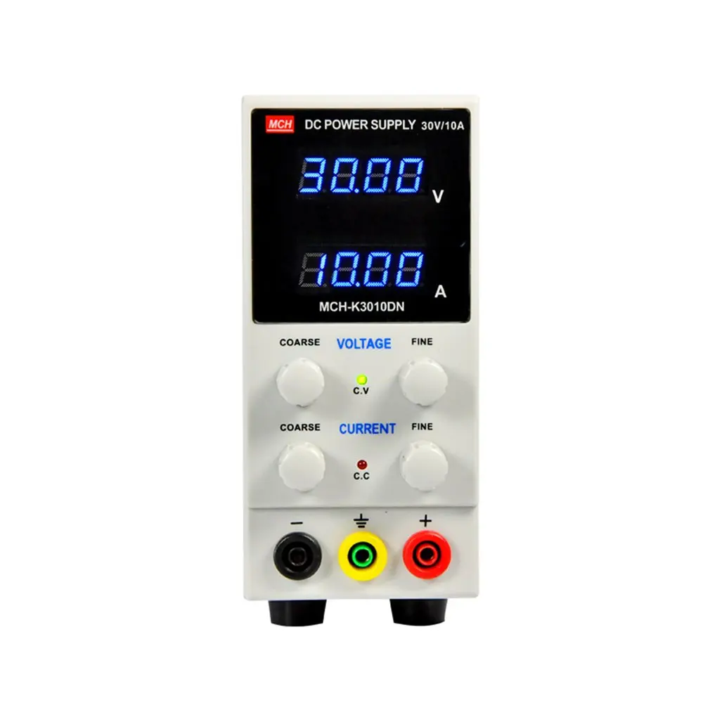 

30V/10A Digital Mini DC Power Supply Current Volt Display Adjustable Switching for Mobile Phone PC Notebook Maintenance
