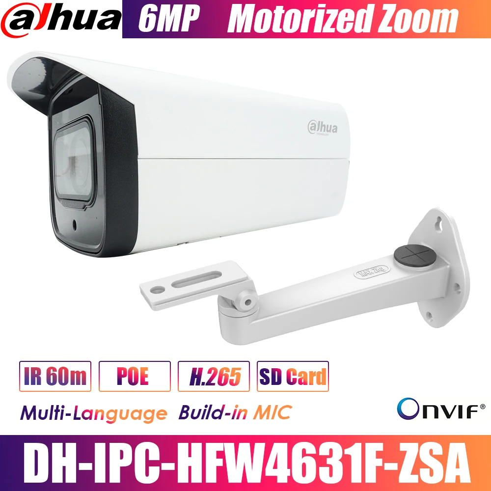 Dahua 6MP POE IP камера IPC-HFW4631F-ZSA 2 7 ~ 13 5 мм 5X зум VF объектив пуля 60 м IR слот карты Micro SD