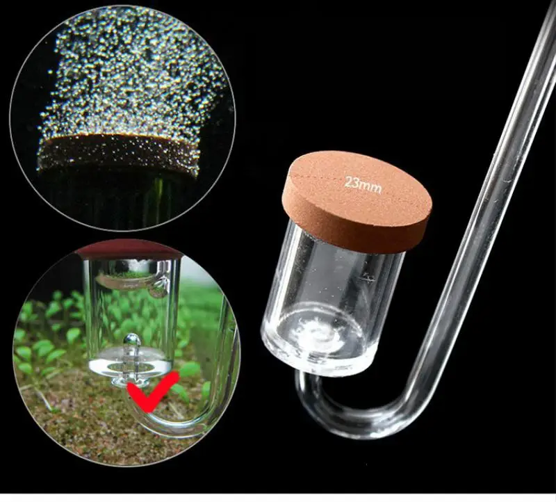 

Высококачественный аквариумный прозрачный счетчик пузырьков распылитель для аквариумных водных растений Co2 цилиндрический рассеиватель