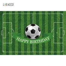 Laeacco esportes futebol campo festa de aniversário parede backdrops fotográficos personalizado fotografia fundos para estúdio foto(China)