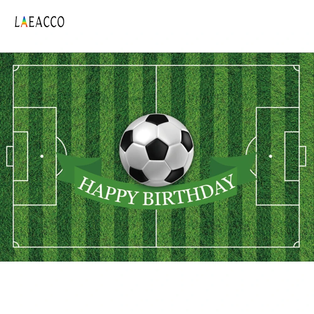 Laeacco スポーツサッカーサッカーフィールド誕生日パーティーの壁写真の背景カスタム写真撮影写真スタジオの背景 Background Aliexpress