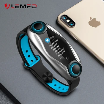 

LEMFO LT04 Smart Watch Bluetooth Earphone 2 in 1 BT 5.0 Men Women Smart Watch Android IOS BT Call Siri Support Fiteness Bracelet