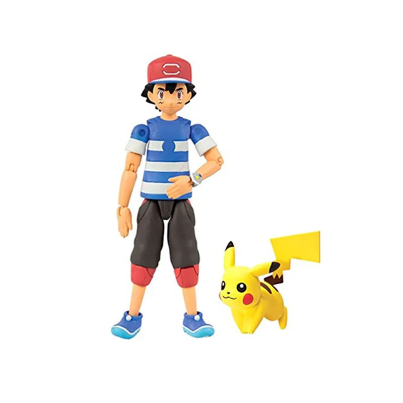 Экшн-фигурки Takara Tomy аниме Ash Ketchum and Pikachus Pokemones куклы игрушки фигурки подарки для