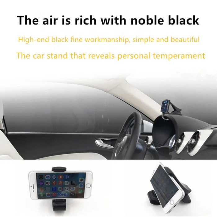 Universal Car Phone Holder Clip Anti Skid HUD Design Dashboard Adjustable Mount SP99