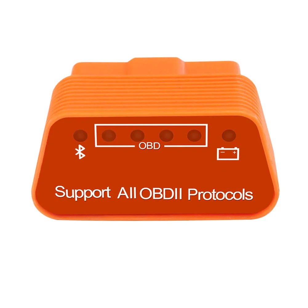 Супер Мини ELM327 V1.5 Bluetooth WiFi OBD2 автомобильный диагностический инструмент Поддержка всех протоколов OBDII для Android iOS крутящий момент высокое качество - Цвет: Orange
