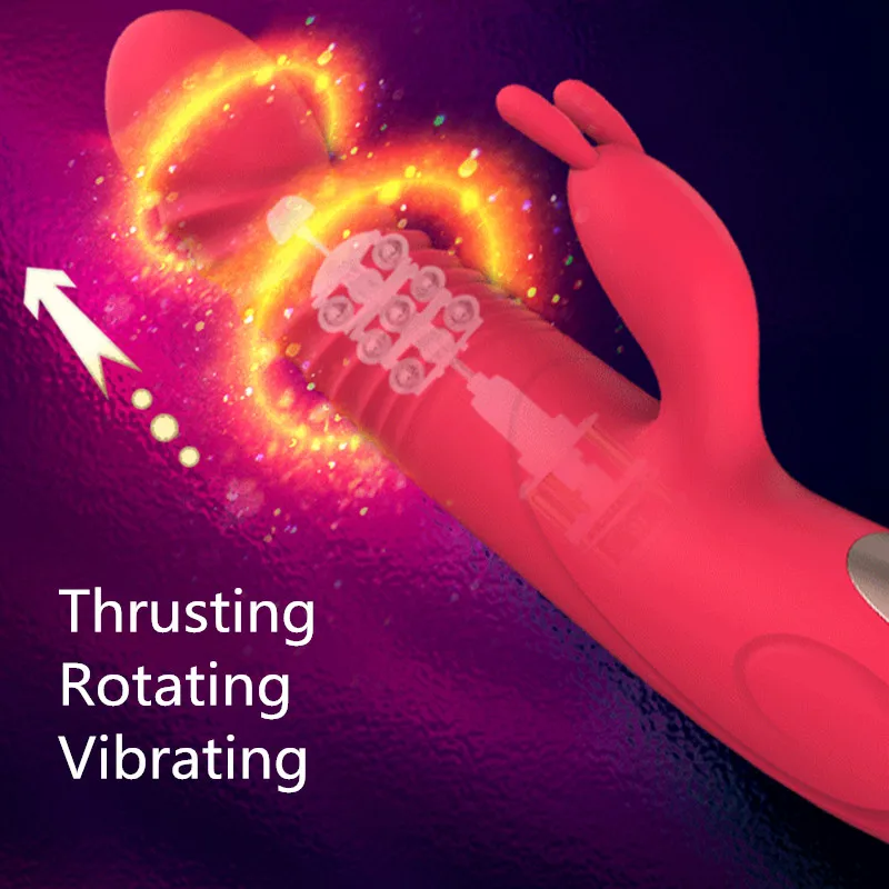 Sex Toys Clitoris G-spot Vibrators Thrusting Dildo 8 Frequency Vibrating 7 Rotating Massager Magic Wand for Woman | Красота и