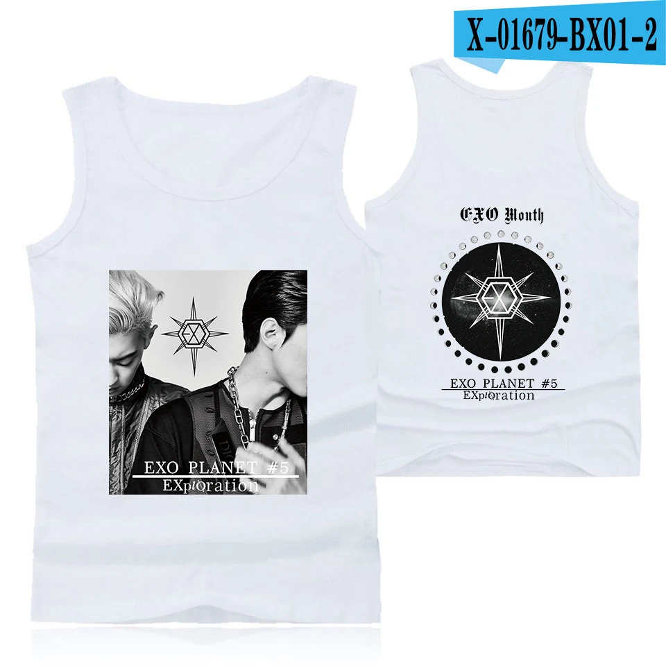 EXO PLANET#5 Модные классные хипстерские Повседневные Удобные Популярные летние топы без рукавов с круглым вырезом для мужчин/женщин - Цвет: 20