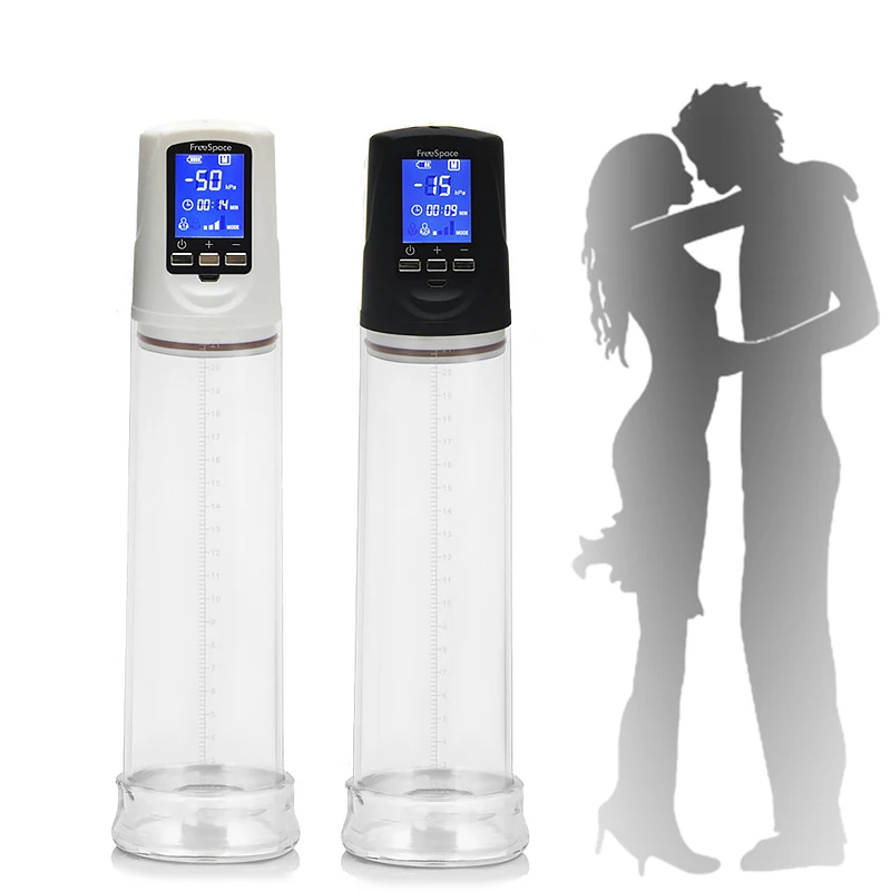 Ceny USB LCD ekran pompka do penisa s Man mechaniczny Penis powiększenie mężczyźni elektryczna pompka do penisa powiększalniki szkolenia Penis przedłużyć duże Sex zabawki