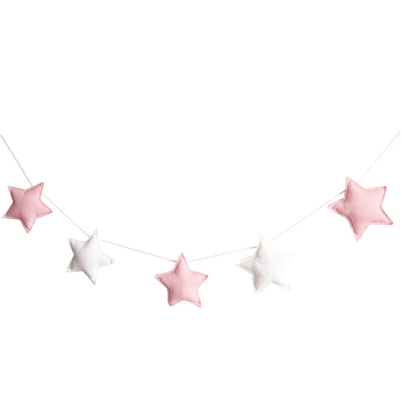 Nordic Baby Room Handmade Nursery Star Garlands Christmas Kids Room Wall Decorations Photography Props New Year Gifts - Цвет: 4