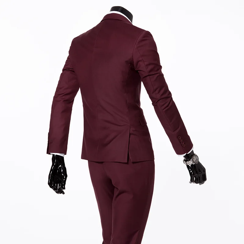 dk red XY05 S-6XL, осенняя мужская одежда, высокое качество, три комплекта, лучший мужской свадебный костюм жениха, деловой повседневный костюм, блейзеры - Цвет: dk red