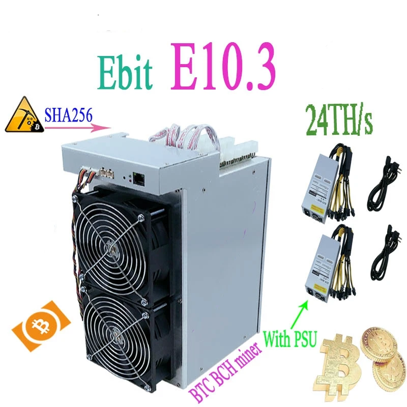 Новый Asic bitcoin miner Ebit E10.3 24Th/s sha256 Btc BCH горная машина с PSU E10.3 24T Доставка в течение 24 часов Новый Asic bitcoin miner Ebit E10.3 24Th/s sha256 Btc BCH горная машина с PSU E10.3 24T Доставка в течение 24 часов