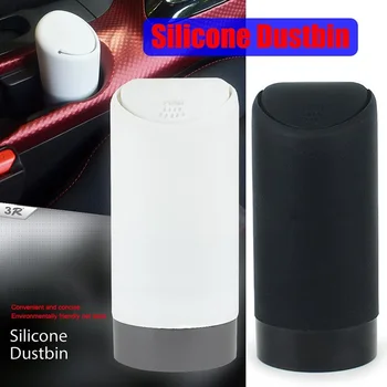 

Car Trash Bin Accessories Home Opening Design Silicone Cup Storage Box Kitchen Trash Can Rubbish Gargage Storage Bucket 300ml