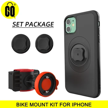 

Bicycle Phone Holder with Quick Mount Case for iphone 11 pro XsMax 8 Plus 7 Bike Mount Black PC matte phone case