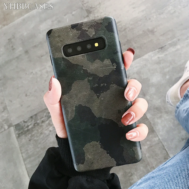 YHBBCASES для samsung Note 10 Plus 8 9 пары мягкие IMD Чехлы модные камуфляжные чехлы телефонов