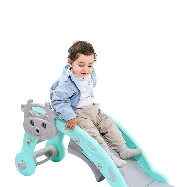 Baby 2 In 1 Rocking Horse and Slide Children's Riding Horse Indoor  Home Kids Slides Playground Toys Sport Multifunction Gift 2
