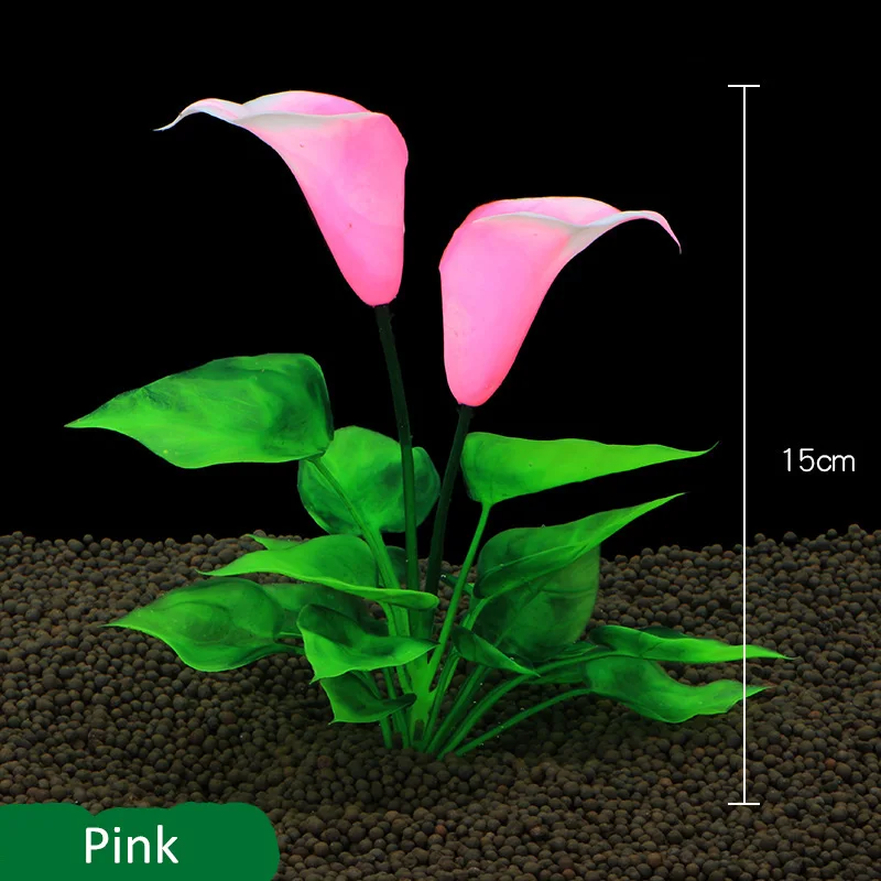 Красивые Искусственные растения аквариумные украшения Пластиковые погружные аквариумные рыбки трава орнамент растения аквариумный фон - Цвет: 171-CT58-Pink