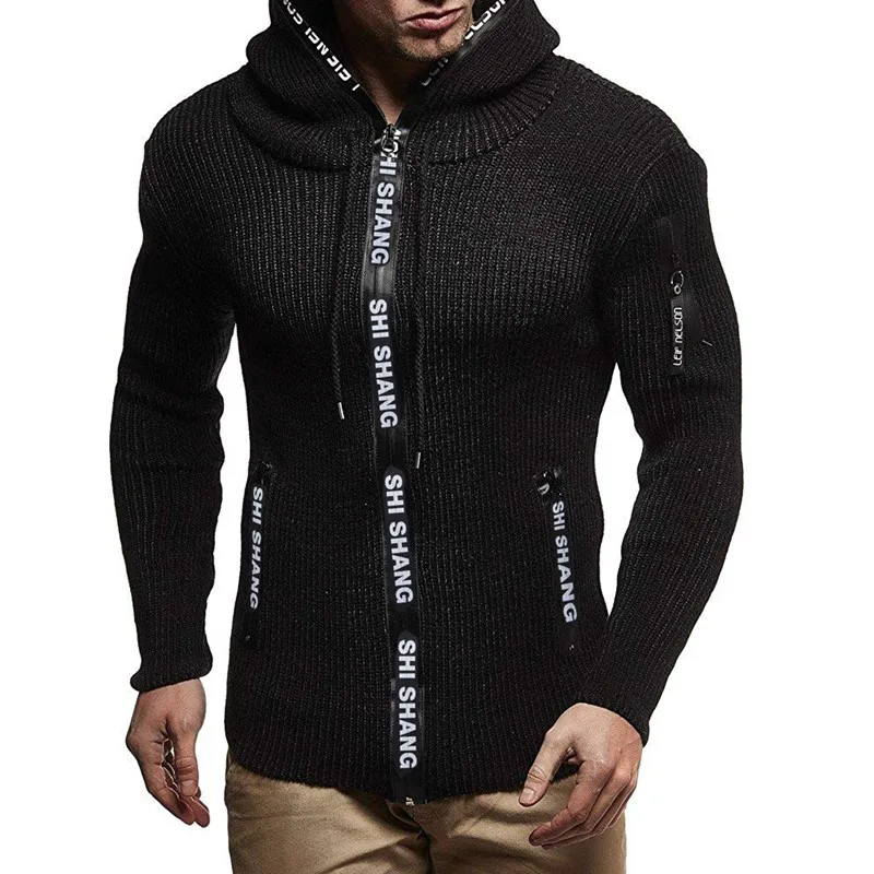 Dropshipping 2019 New Autumn Winter Cardigan Coats Men Solid Slim Fit Warm Sweater Men Casual Zipper Hooded Sweater Men Cardigan Dropshipping 2019 New Autumn Winter Cardigan Coats Men Solid Slim Fit Warm Sweater Men Casual Zipper Hooded Sweater Men Cardigan