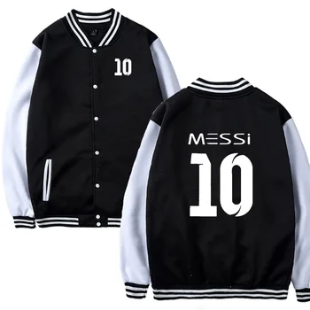 

Fashion Mens Baseball uniform Messi 10 Printed Baseball Jacket Men Casual Sweatshirts Hip Hop Harajuku Slim Fit Unisex Clothing